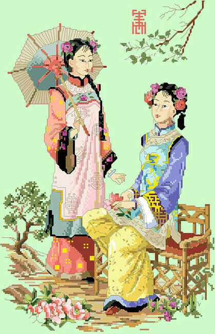 Friends in the Garden - Cross Stitch Pattern