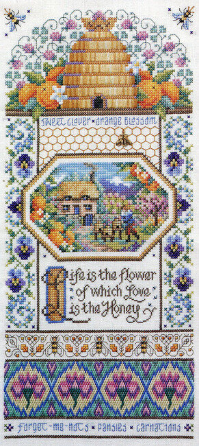 Beehive Sampler - Cross Stitch Pattern