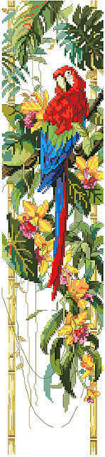 Tropical Bell Pull - Cross Stitch Pattern