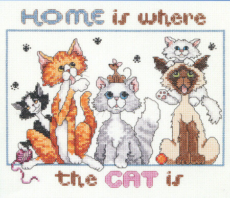 Home Is Where The Cat Is - Cross Stitch Pattern