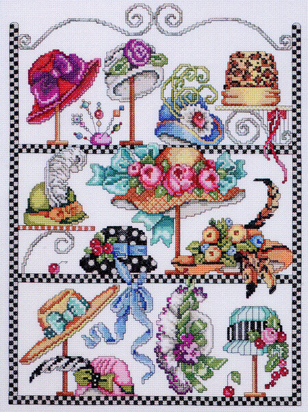 Hat Collage - Cross Stitch Pattern