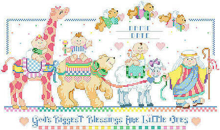 Bless This Baby Birth Record - Cross Stitch Pattern