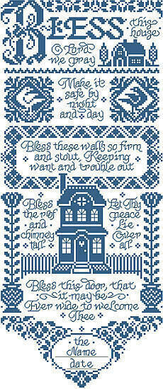 Bless This Home Bell Pull - Cross Stitch Pattern
