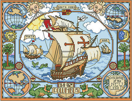 Discovery of the New World - Cross Stitch Pattern