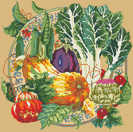 Vegetable Medley - Cross Stitch Pattern