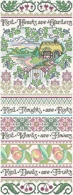 Garden of Kindness Sampler - Cross Stitch Pattern