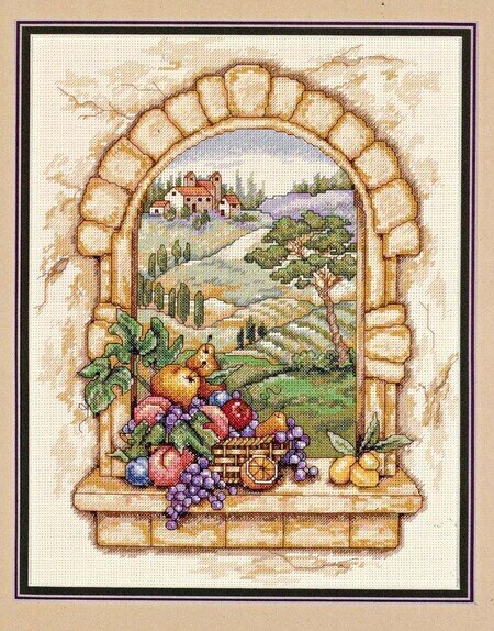 Tuscan View - Cross Stitch Pattern