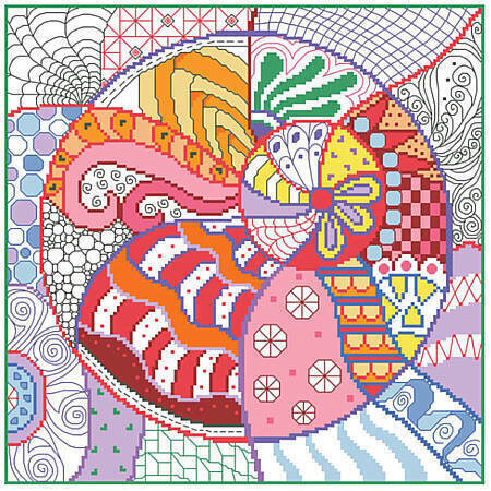 Dazzling Doodles Spheres - Cross Stitch Pattern