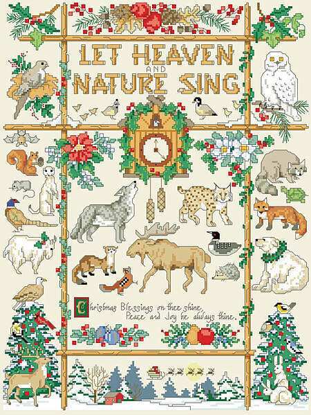 Nature Christmas Sampler - Cross Stitch Pattern