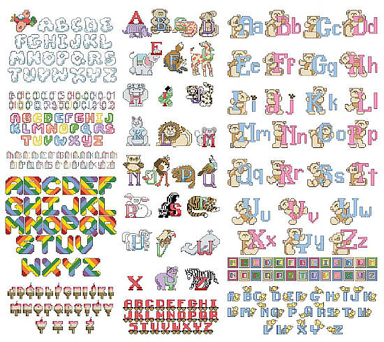 Kids' Alphabets - Cross Stitch Pattern