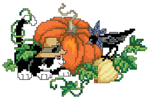 Spooky Kitty - Cross Stitch Pattern