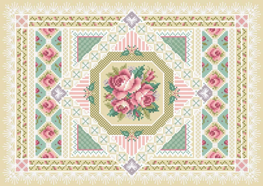 Rose Sampler - Cross Stitch Pattern
