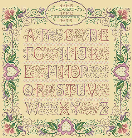 A To Z Wedding Record - Cross Stitch Pattern