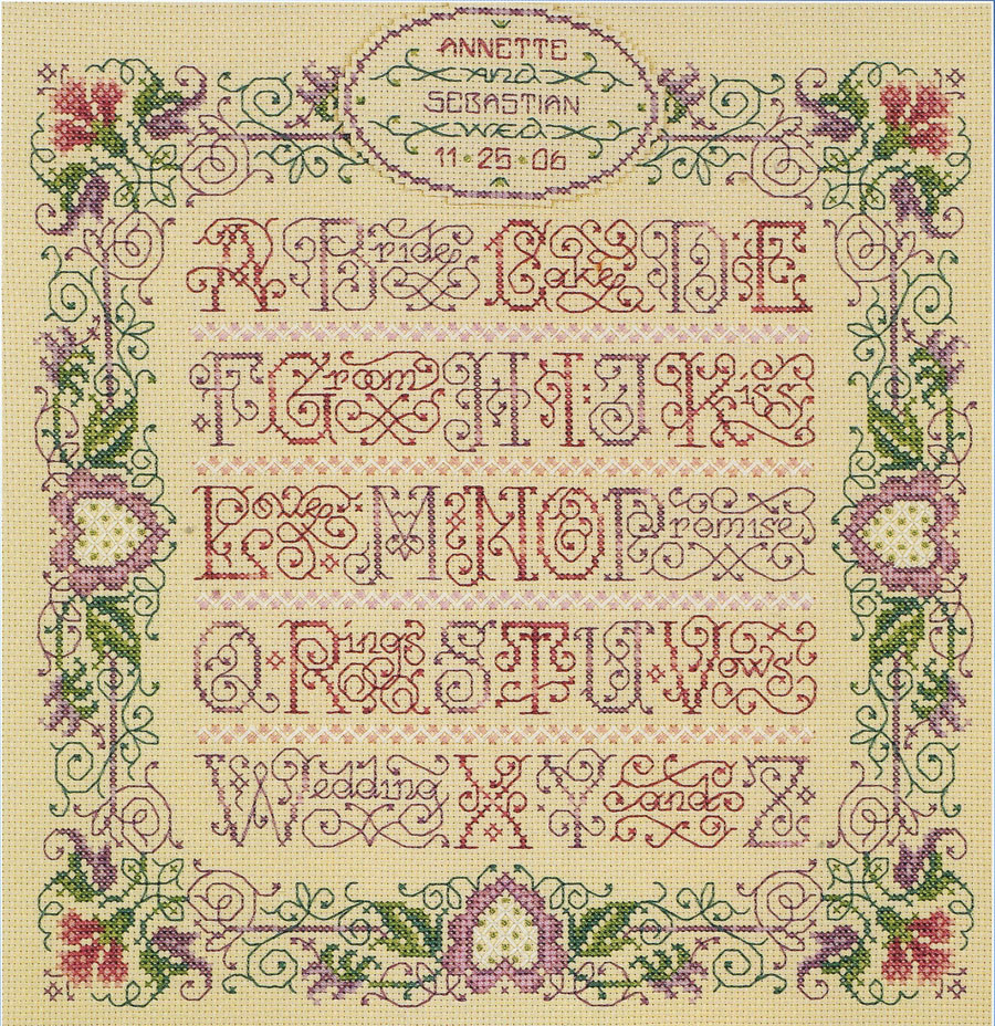 A To Z Wedding Record - Cross Stitch Pattern