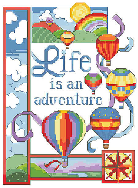 Life is an Adventure - Cross Stitch Pattern