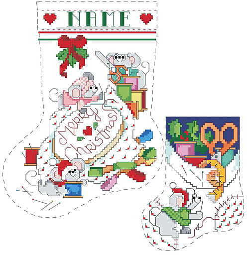 Cross Stitch Brigade Christmas Stocking - Cross Stitch
