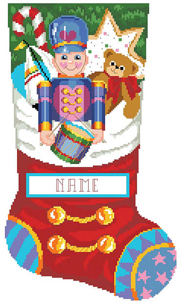 Toy Soldier Stocking - Cross Stitch Pattern