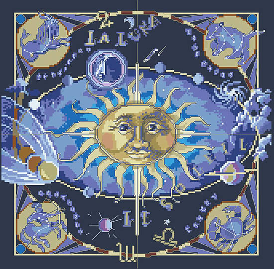 Celestial Zodiac - Cross Stitch Pattern
