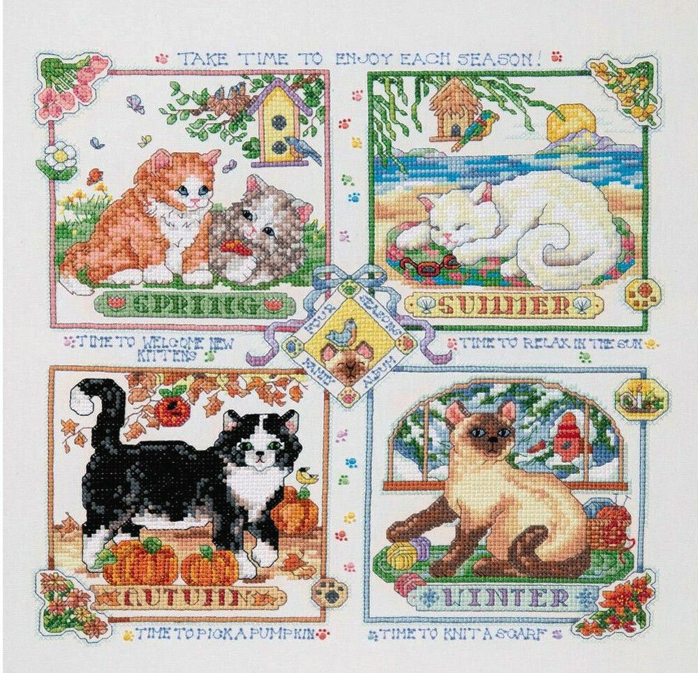 Four Seasons Cats - Cross Stitch Pattern