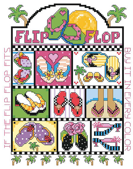 If the Flip Flop Fits - Cross Stitch Pattern