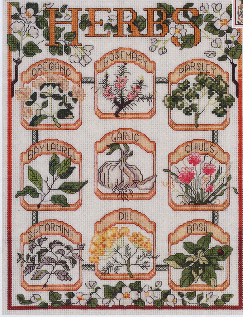 The Herb Garden Sampler - Cross Stitch Pattern