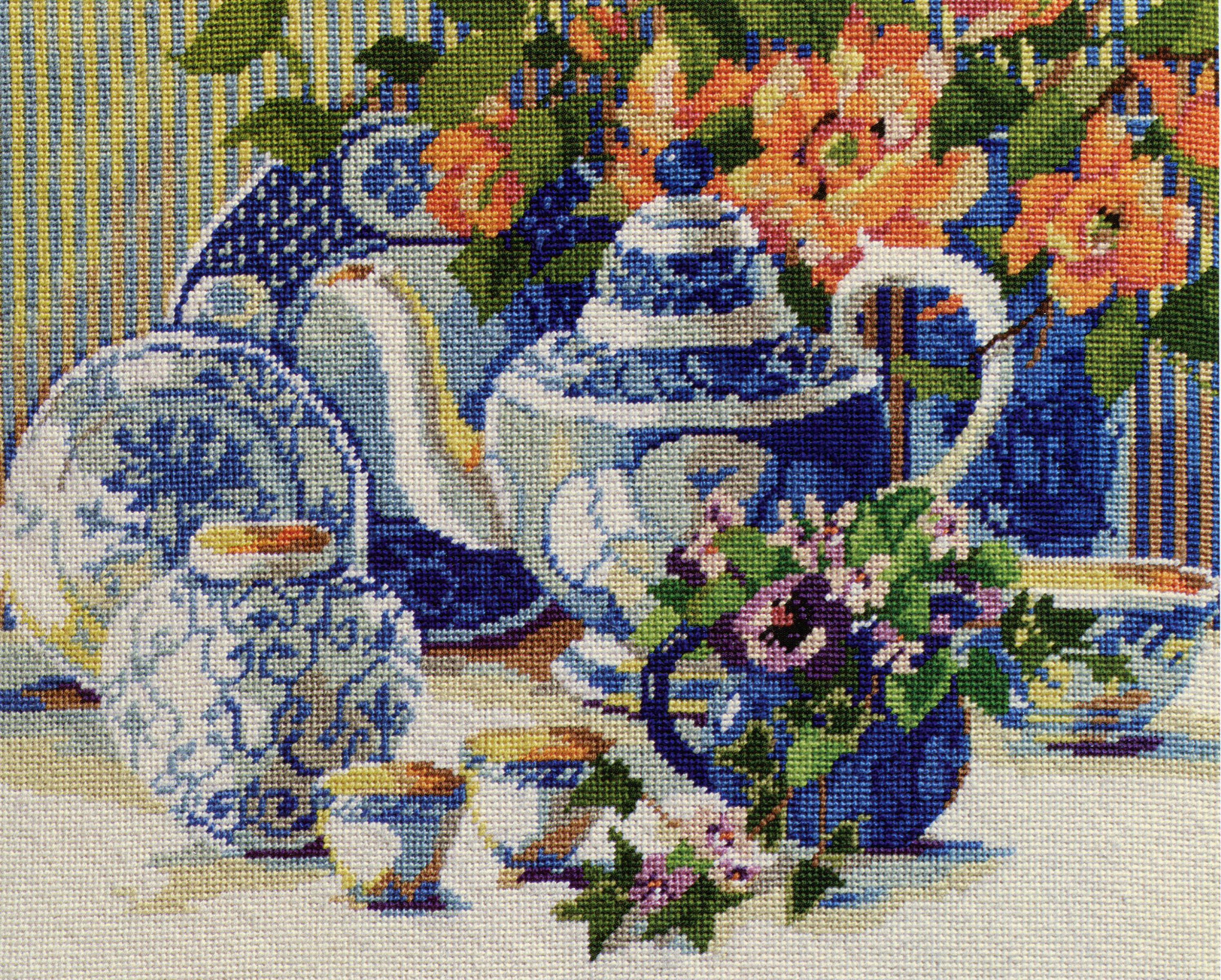 Blue and White Tea Set - Cross Stitch Pattern