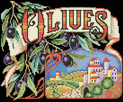 Olives - Cross Stitch Pattern