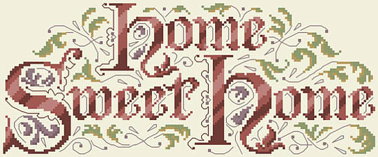 Home Sweet Home Sign - Cross Stitch Pattern