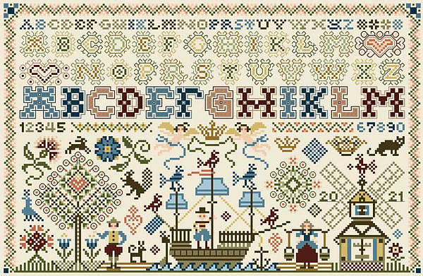 Dutch Sampler - Cross Stitch Pattern