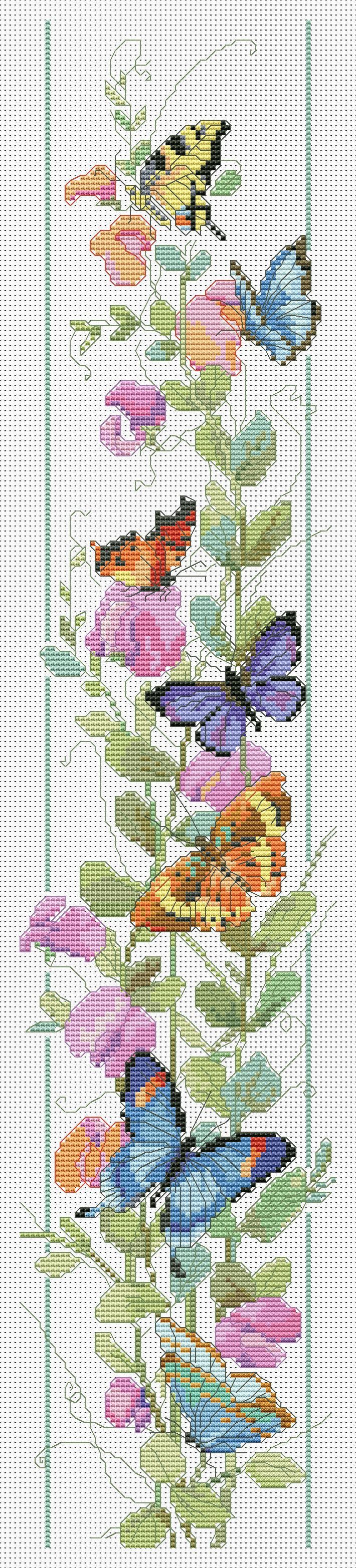 Butterfly Bell Pull - Cross Stitch Pattern