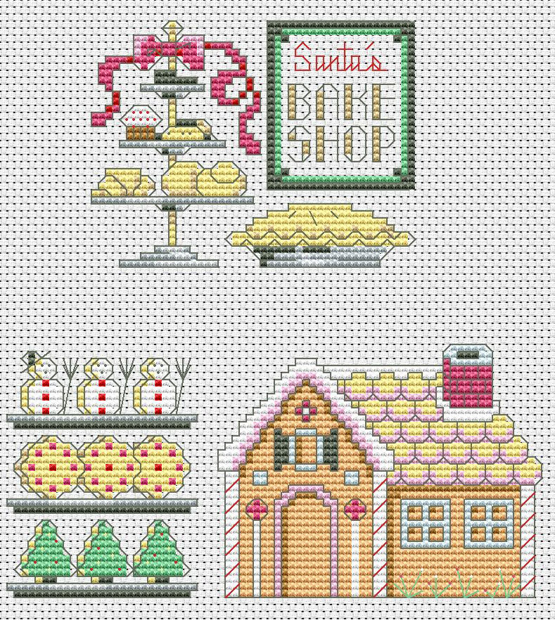 Holiday Bake Shoppe Ornaments - Cross Stitch Pattern