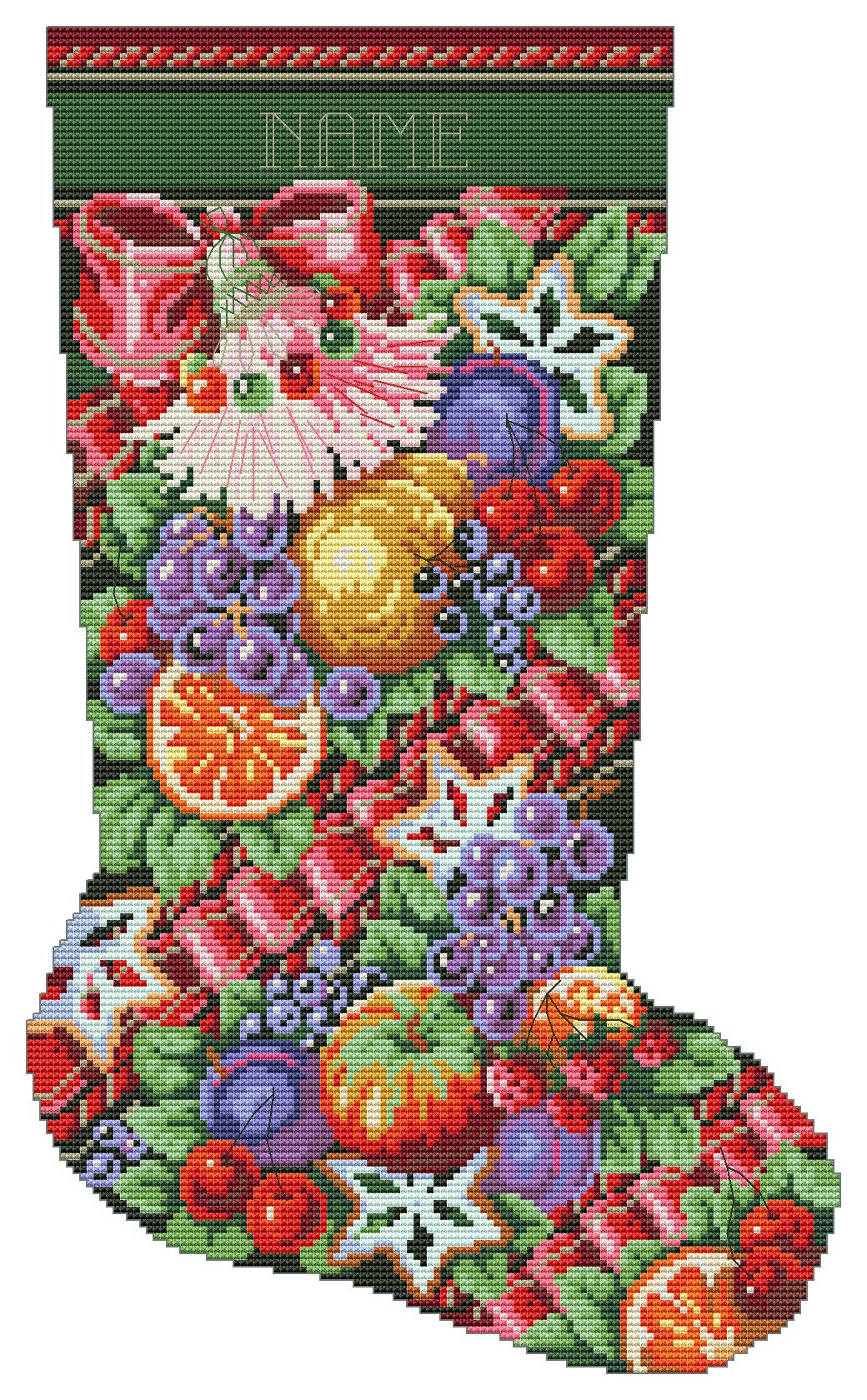 Della Robbia Stocking - Cross Stitch Pattern