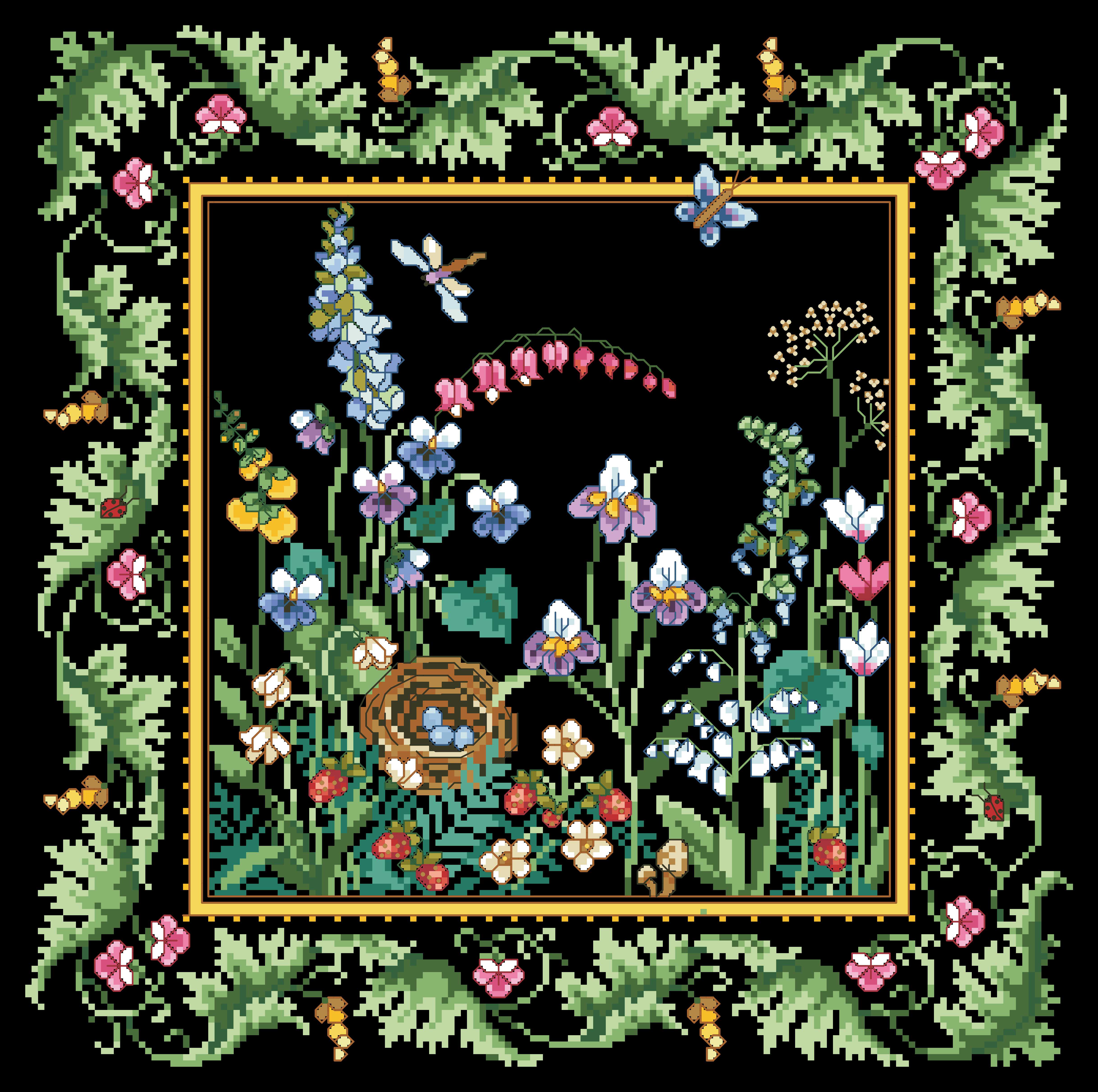 Floral Splendor - Cross Stitch Pattern