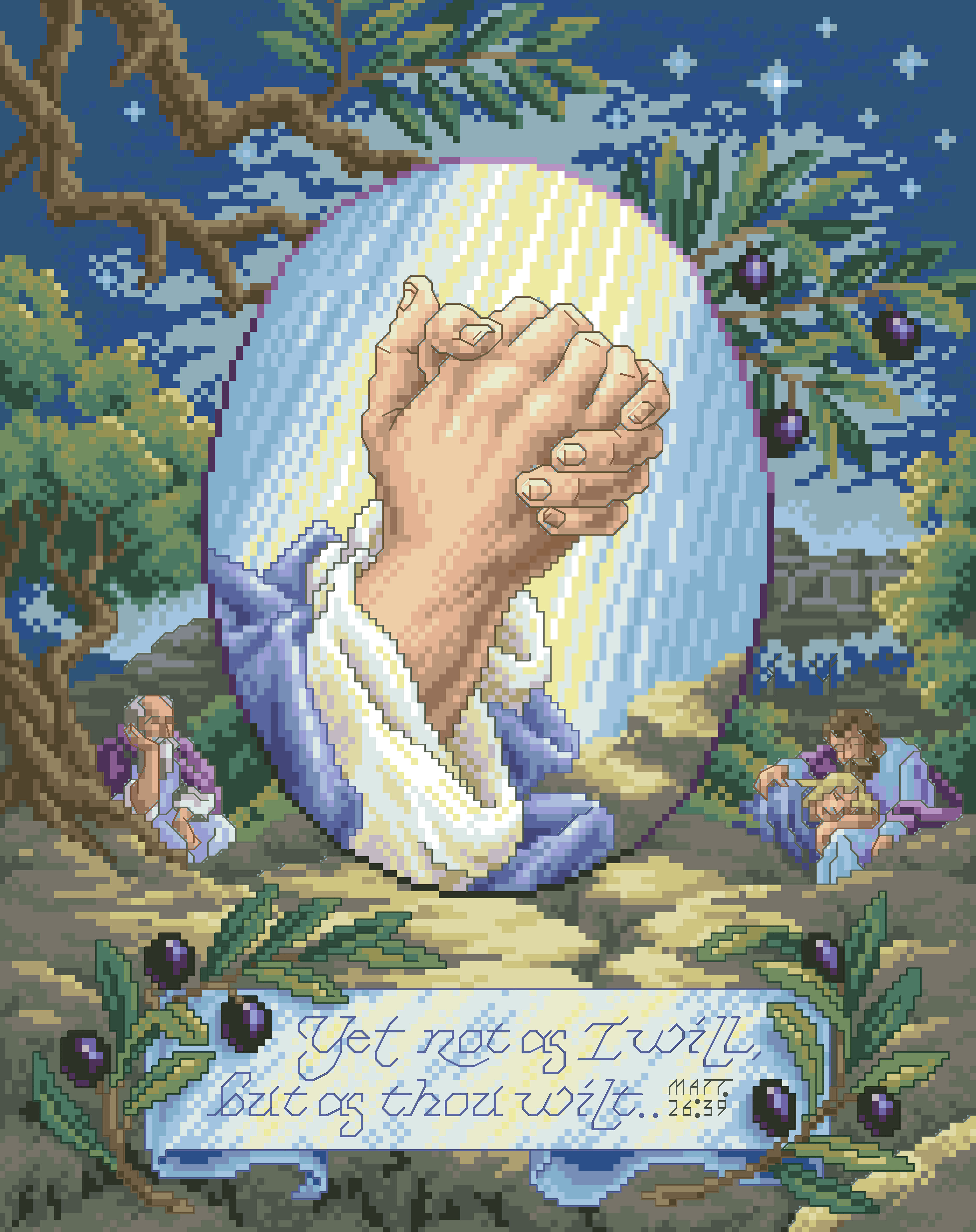 Matthew 26-39 - Cross Stitch Pattern