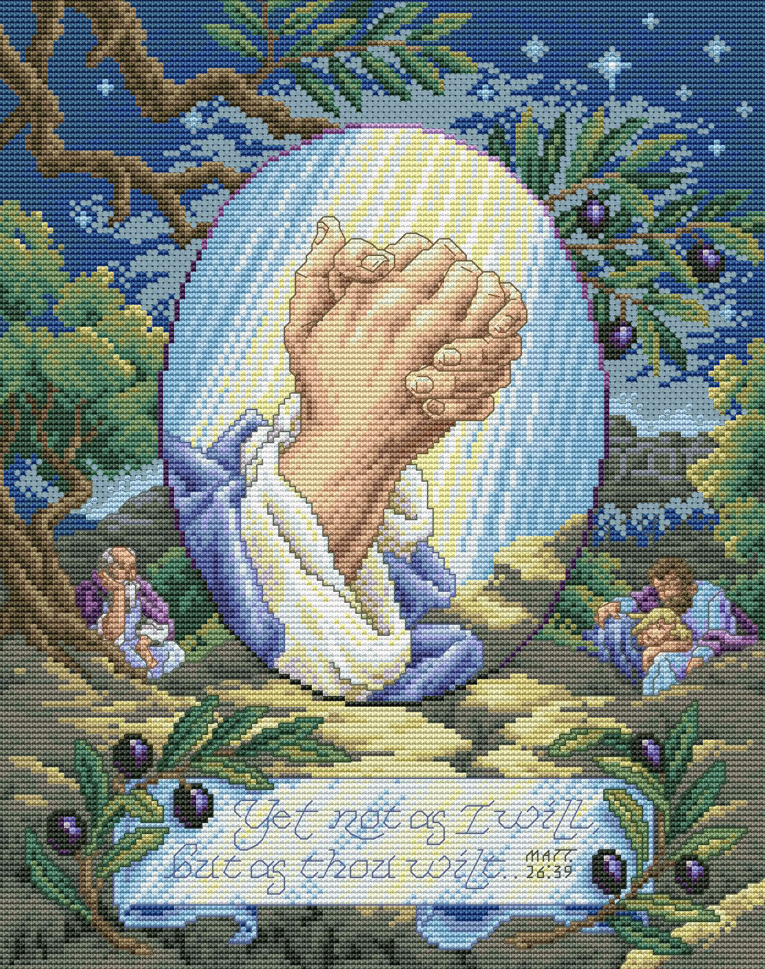 Matthew 26-39 - Cross Stitch Pattern