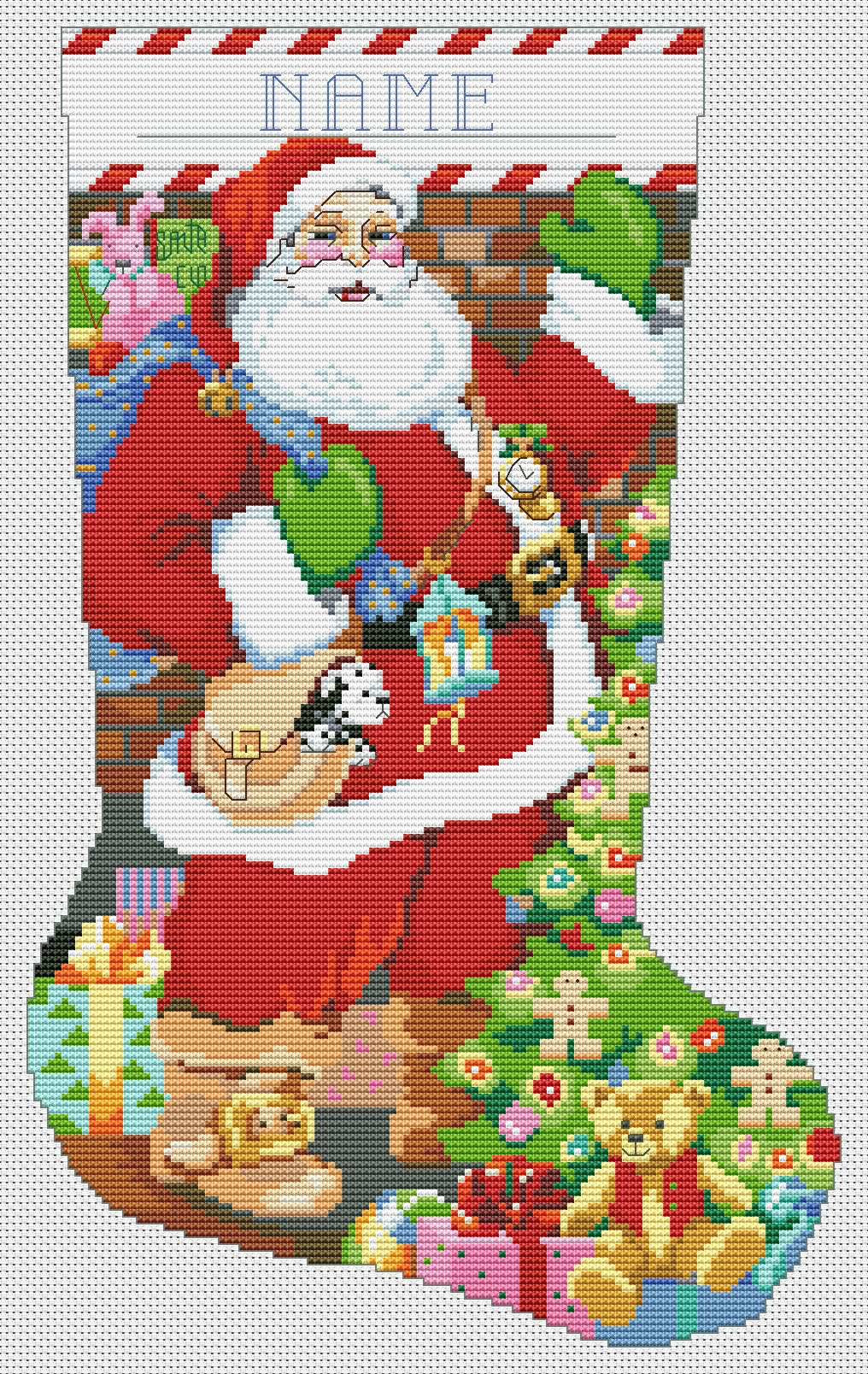 Christmas Eve Stocking - Cross Stitch Pattern