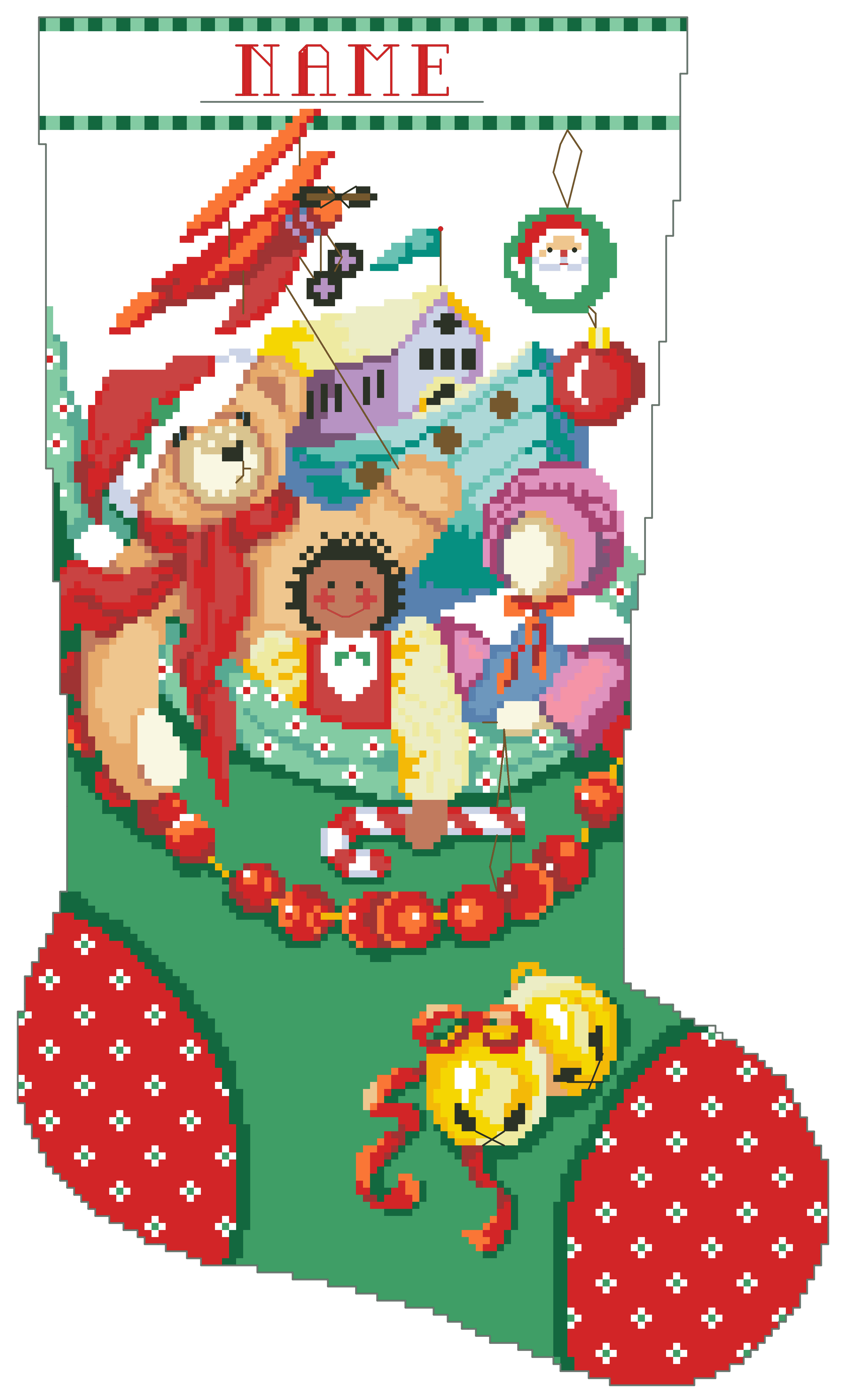 Chock Full of Toys Stocking - Cross Stitch Pattern