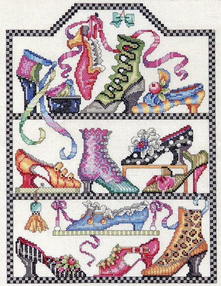 Antique Shoe Collection - Cross Stitch Pattern