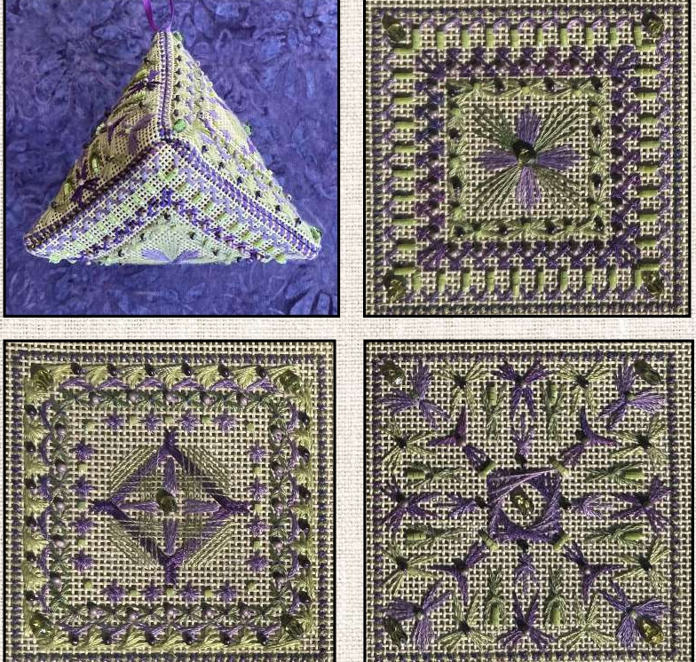 Purple Biscornu - Cross Stitch Pattern
