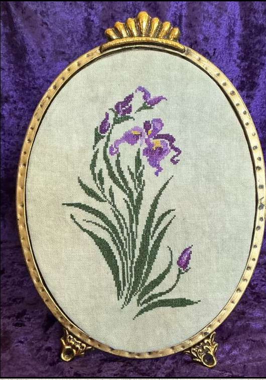 Purple Iris - Cross Stitch Pattern