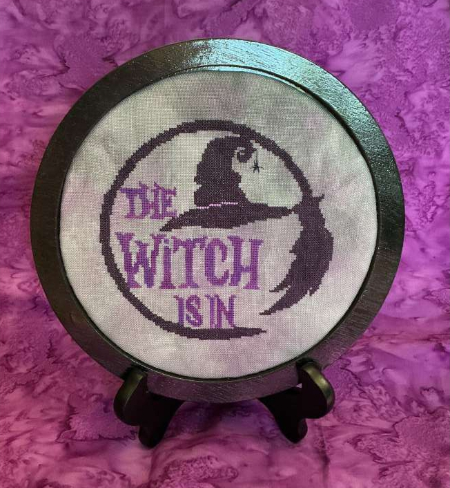 The Witch Is In - Halloween Cross Stitch Pattern