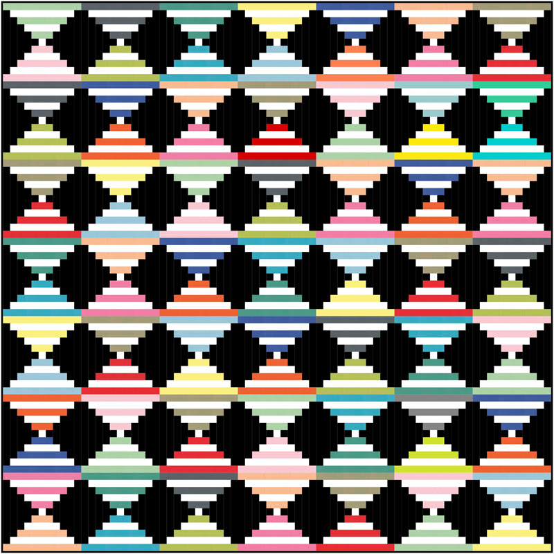 Bella Solids Kit Candy Logs - Quilt Kit