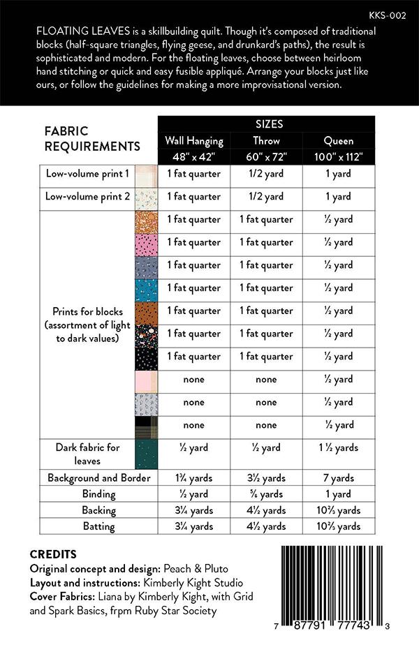 Floating Leaves - Quilt Pattern