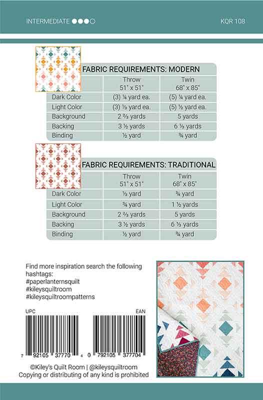 Paper Lanterns - Quilt Pattern