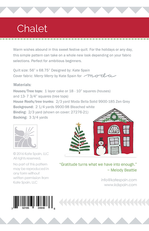 Chalet - Christmas Quilt Pattern