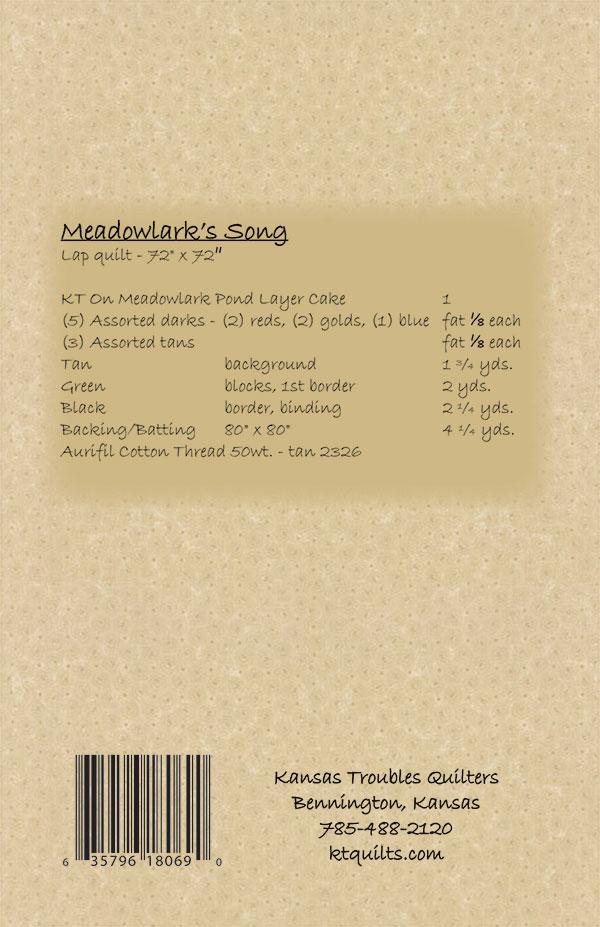 Meadowlarks Song - Quilt Pattern