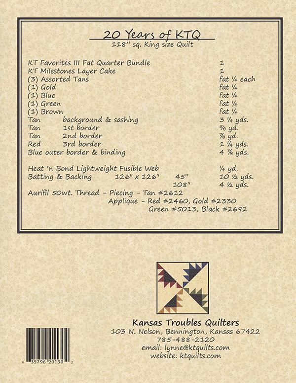 20 Years of KTQ - Quilt Pattern