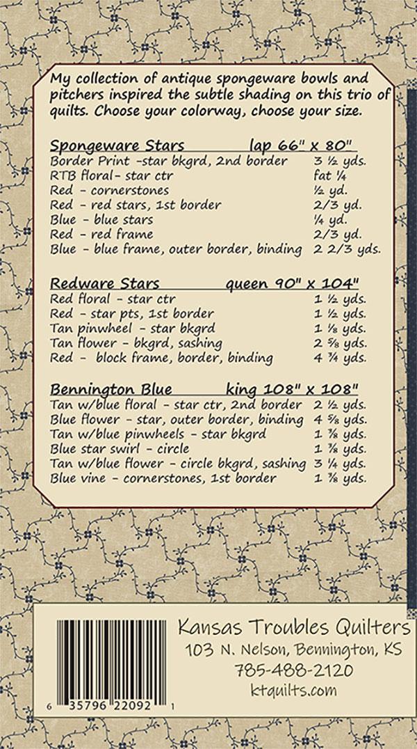 Spongeware Stars - Quilt Pattern