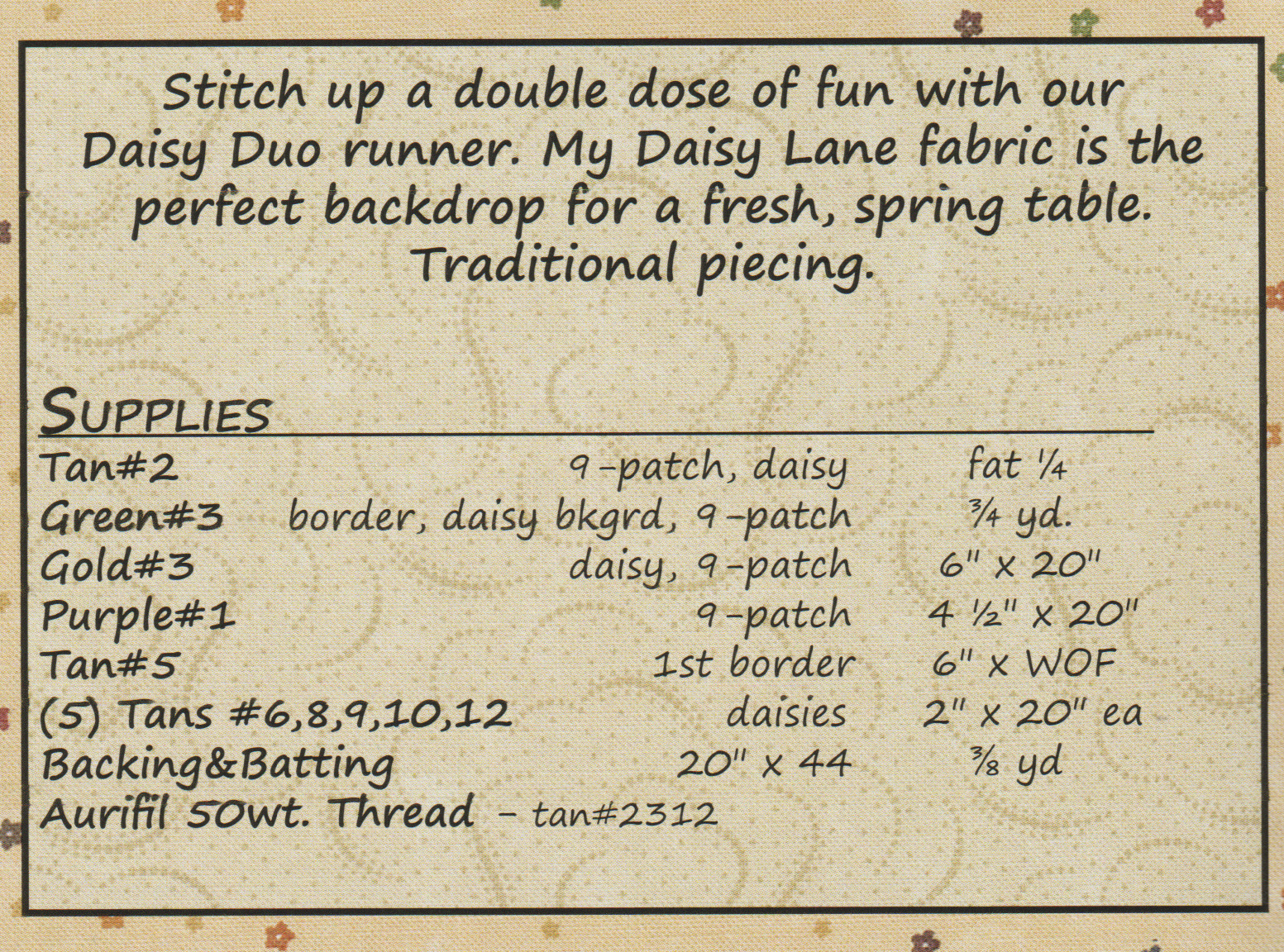 Daisy Duo - Quilt Pattern