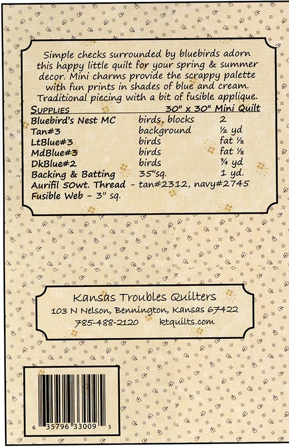 Bluebird Quartet - Quilt Pattern